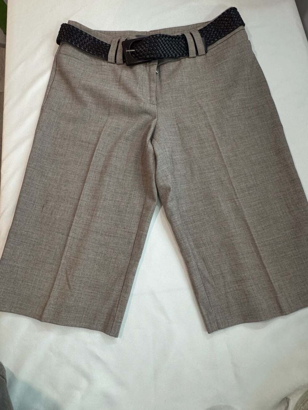 Bermuda Longline Walking Dress Shorts Belted Brown Women’s Size 12